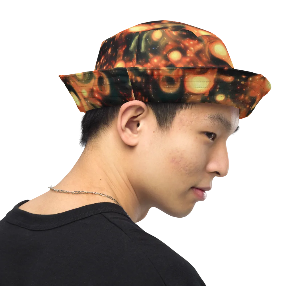 Volcanic Halo on Reversible Bucket Hat — Right Outside