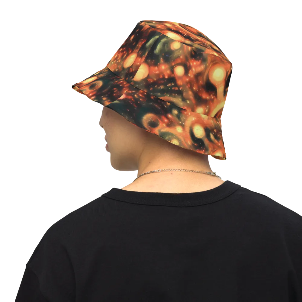 Volcanic Halo on Reversible Bucket Hat — Back Inside