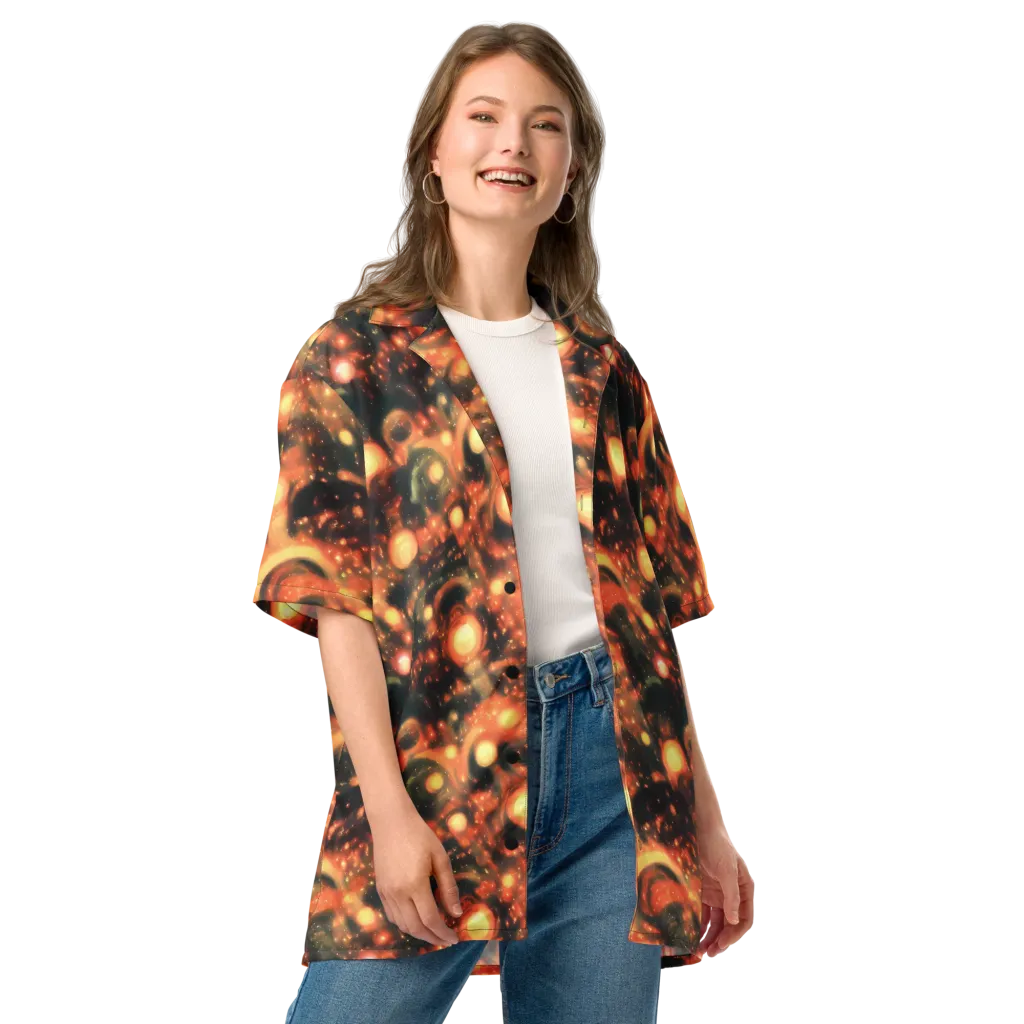 Volcanic Halo on Button Shirt — Front