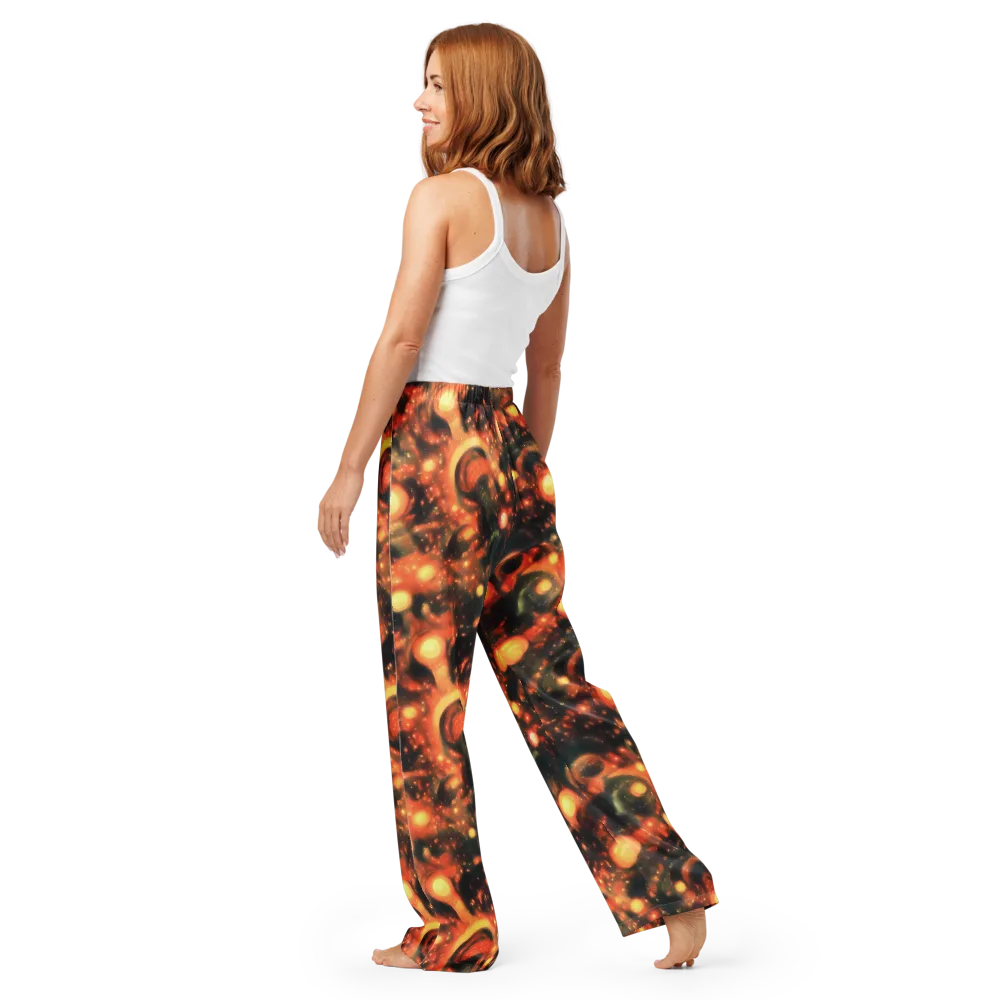 Volcanic Halo on Women's Pajama Pants — Back