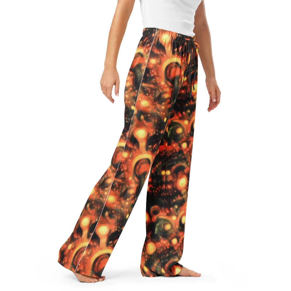 Volcanic Halo on Women's Pajama Pants — Right Front