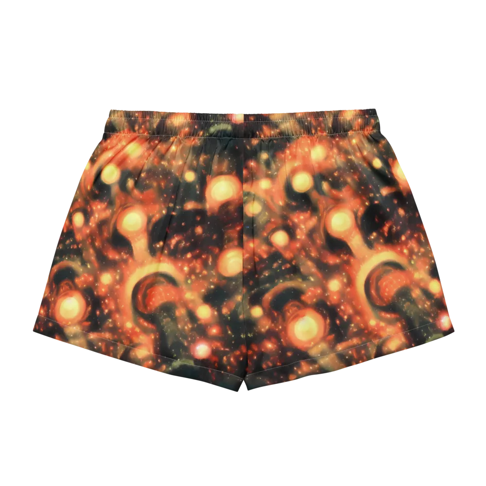 Volcanic Halo on Women's Pajama Shorts — Back