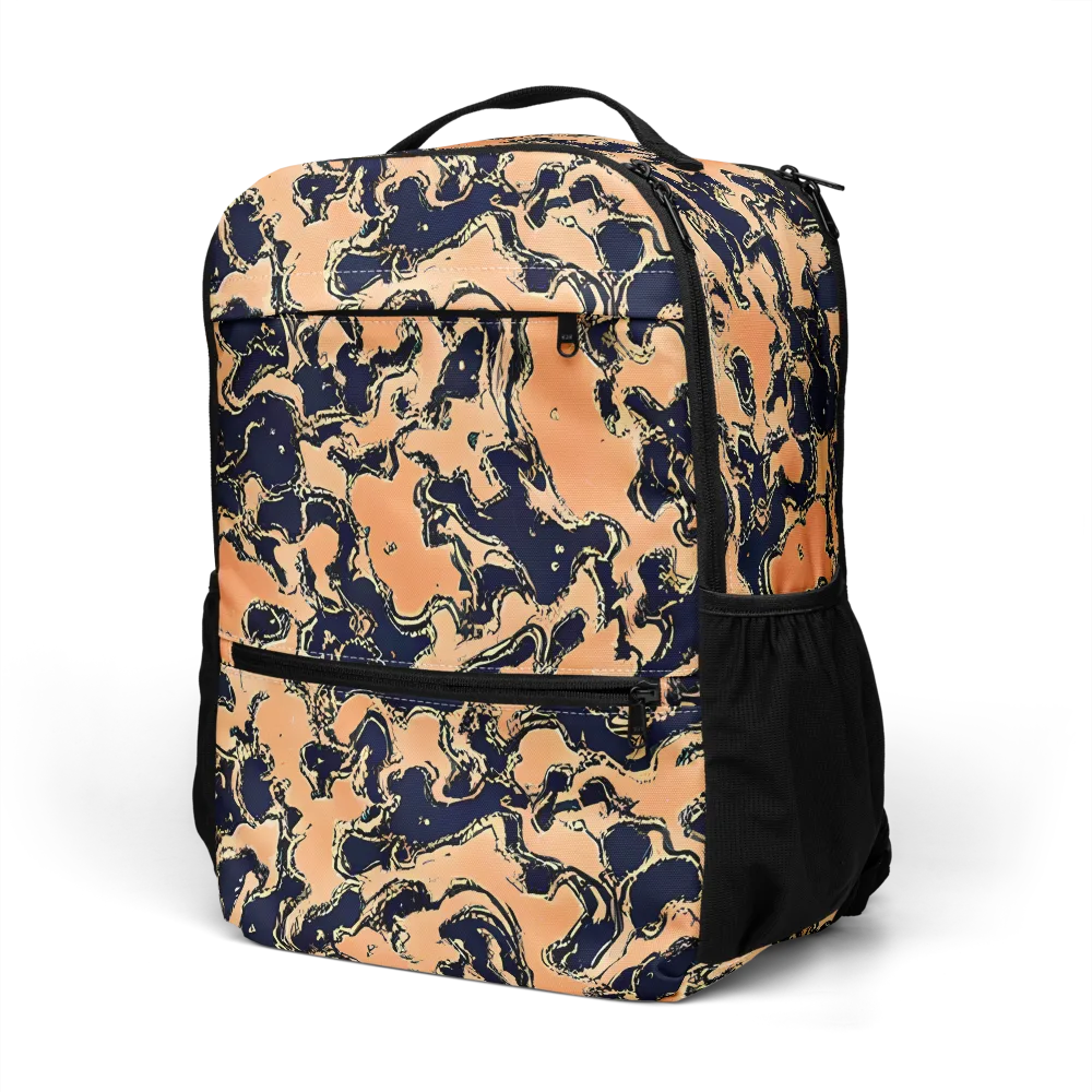Apricot Ink on Utility Backpack — Left Front