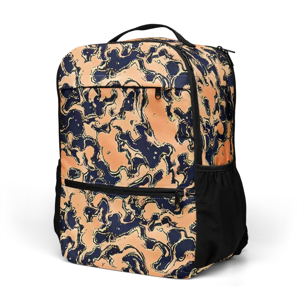 Apricot Ink on Utility Backpack — Left Front