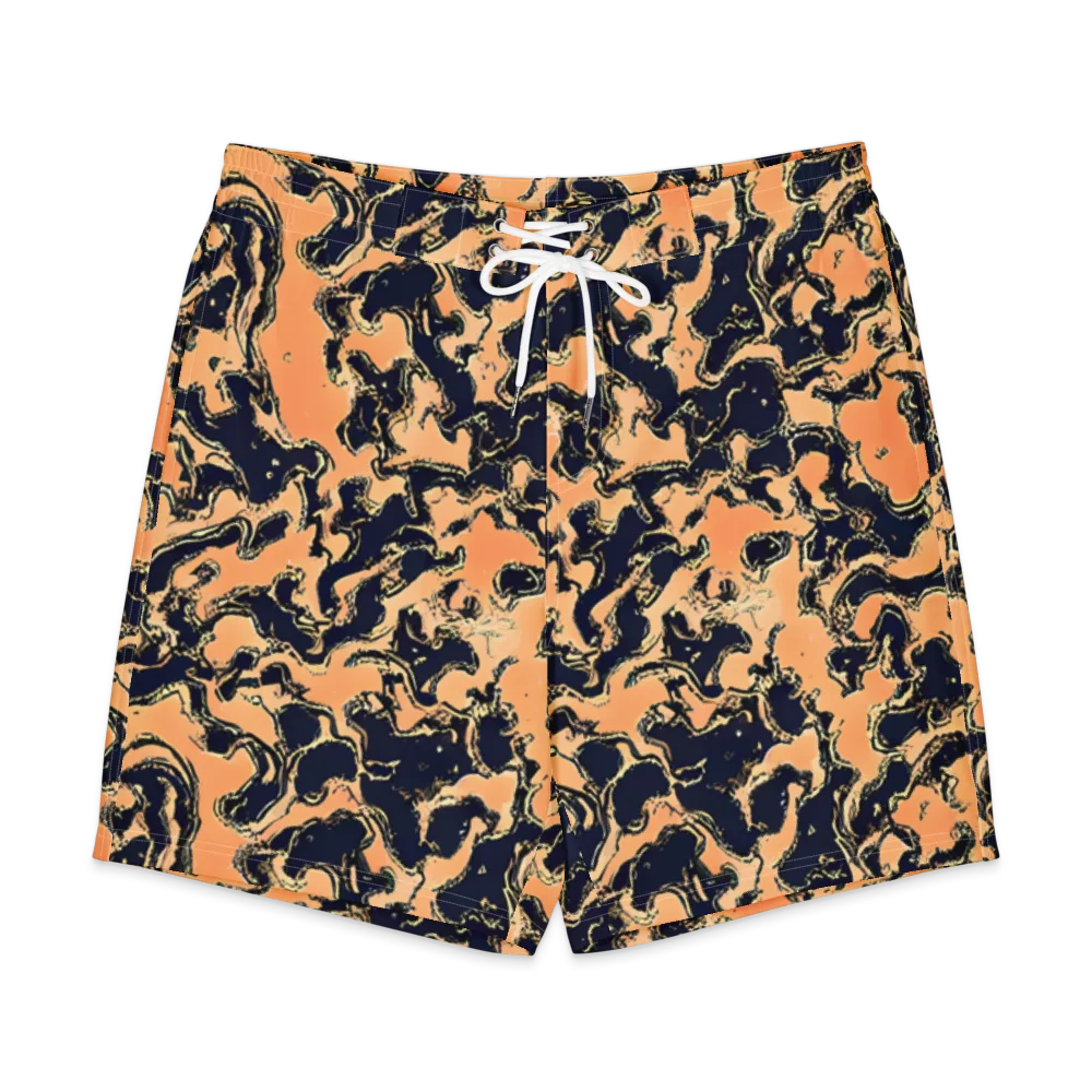 Apricot Ink on Men's Board Shorts — Front
