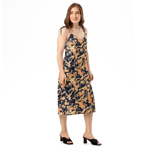 Apricot Ink on a Slip Dress
