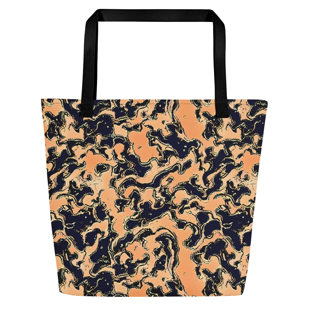 Apricot Ink on Large Tote Bag W/ Pocket — Front