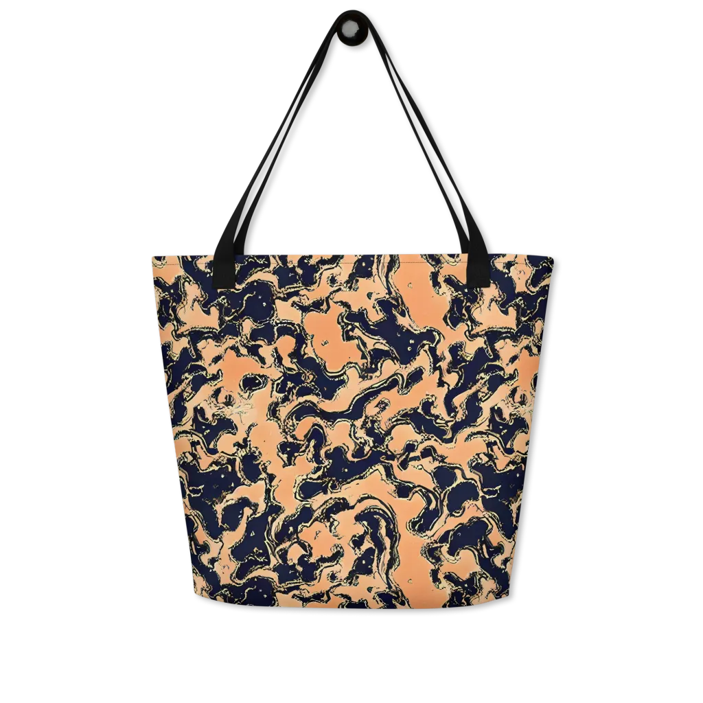 Apricot Ink on Large Tote Bag W/ Pocket — Front