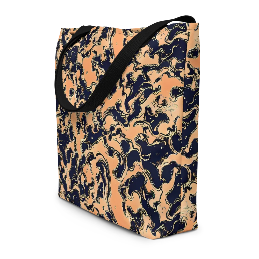 Apricot Ink on Large Tote Bag W/ Pocket — Front