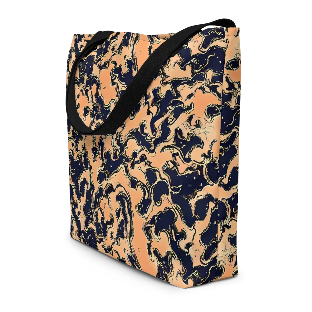 Apricot Ink on Large Tote Bag W/ Pocket — Front
