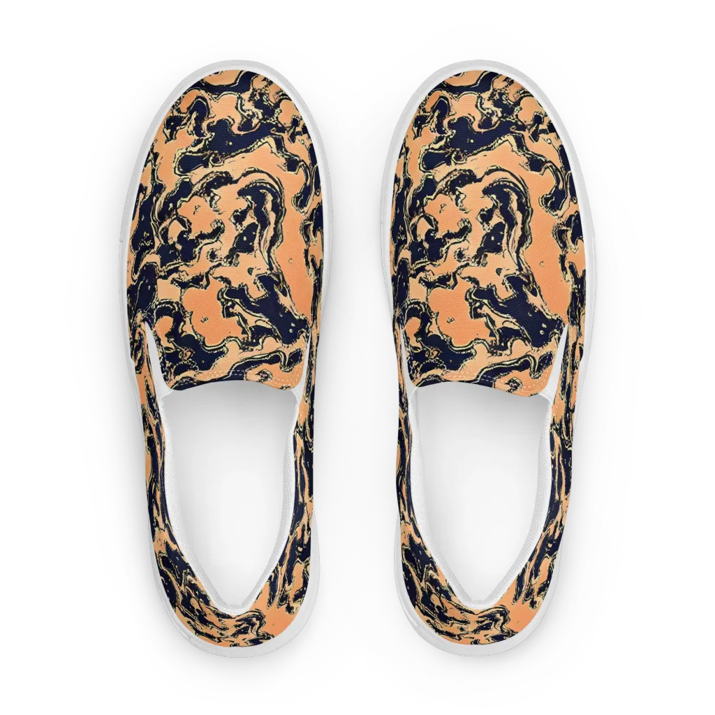 Apricot Ink on Women's Slip-On Canvas Shoes — Front