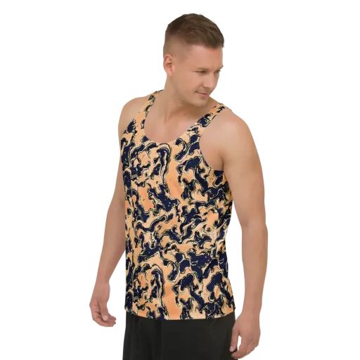Apricot Ink on a Men's Tank Top