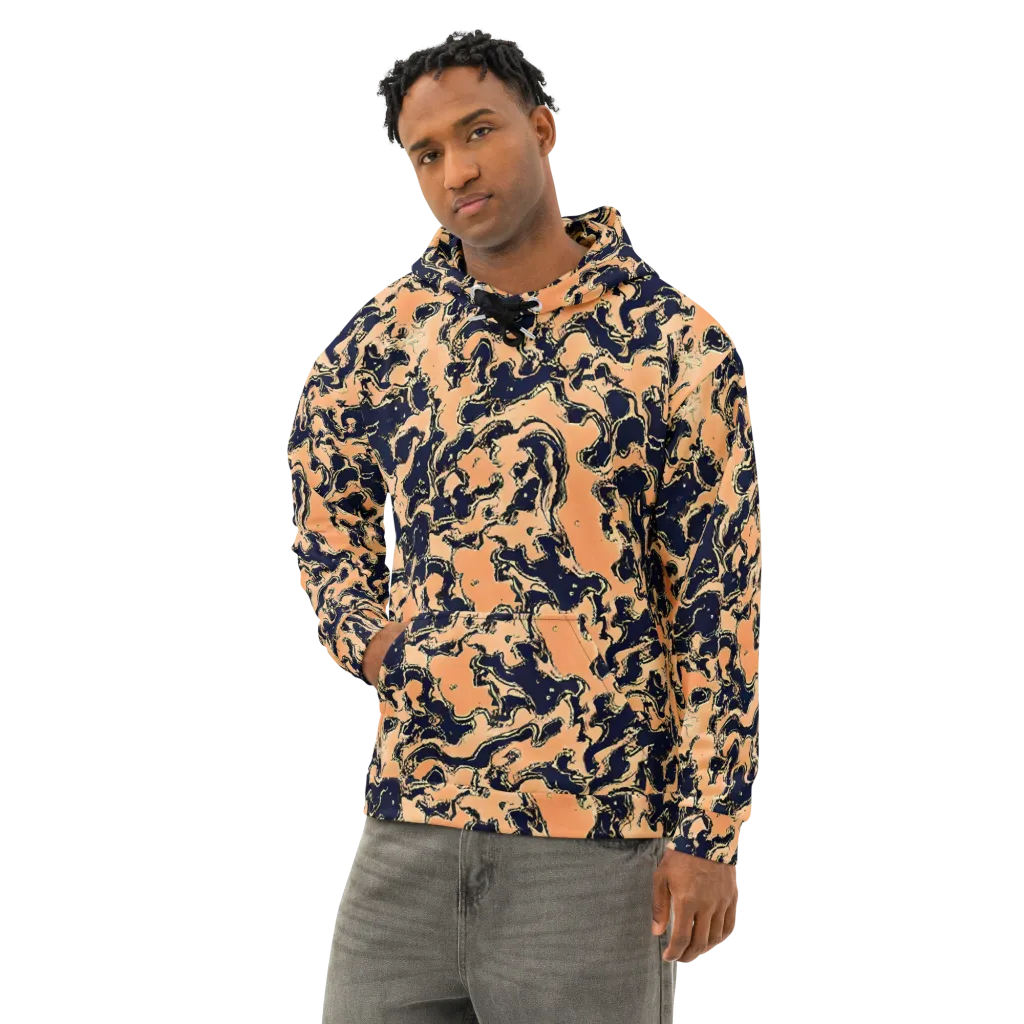Apricot Ink on Cotton Hoodie — Left Front