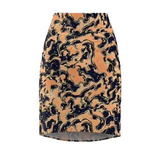 Apricot Ink on a Pencil Skirt