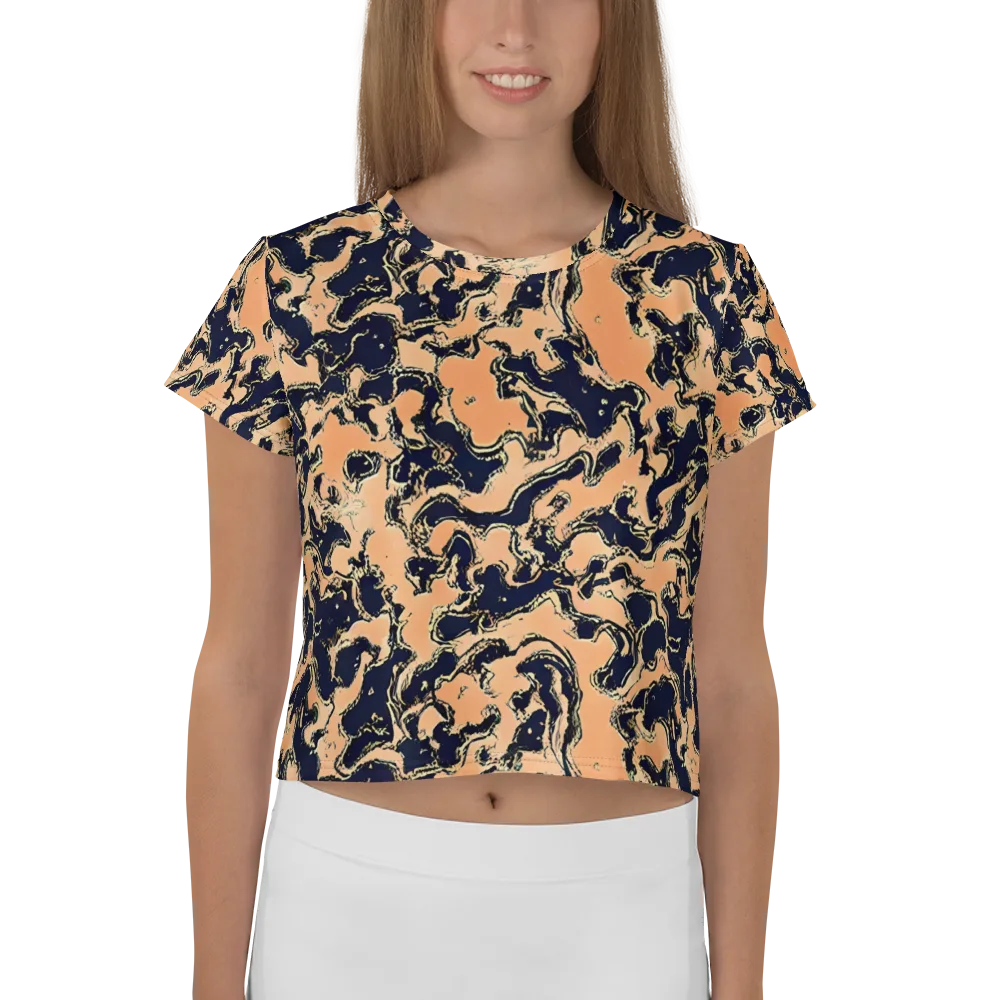 Apricot Ink on Crop Tee — Front
