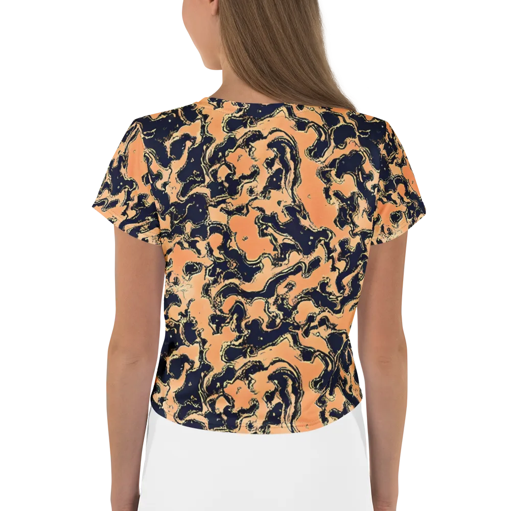 Apricot Ink on Crop Tee — Back