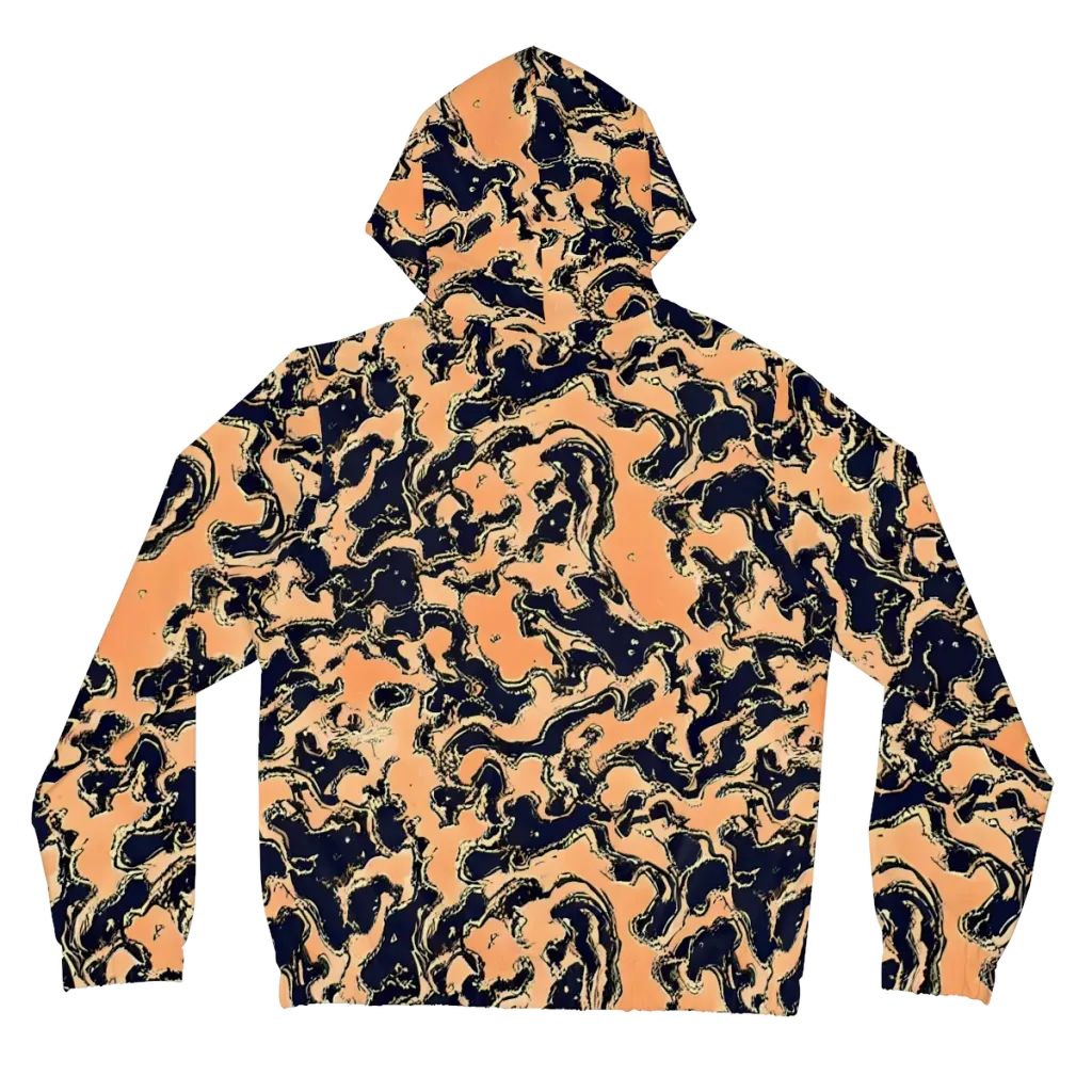 Apricot Ink on Women's Full-Zip Hoodie — Back