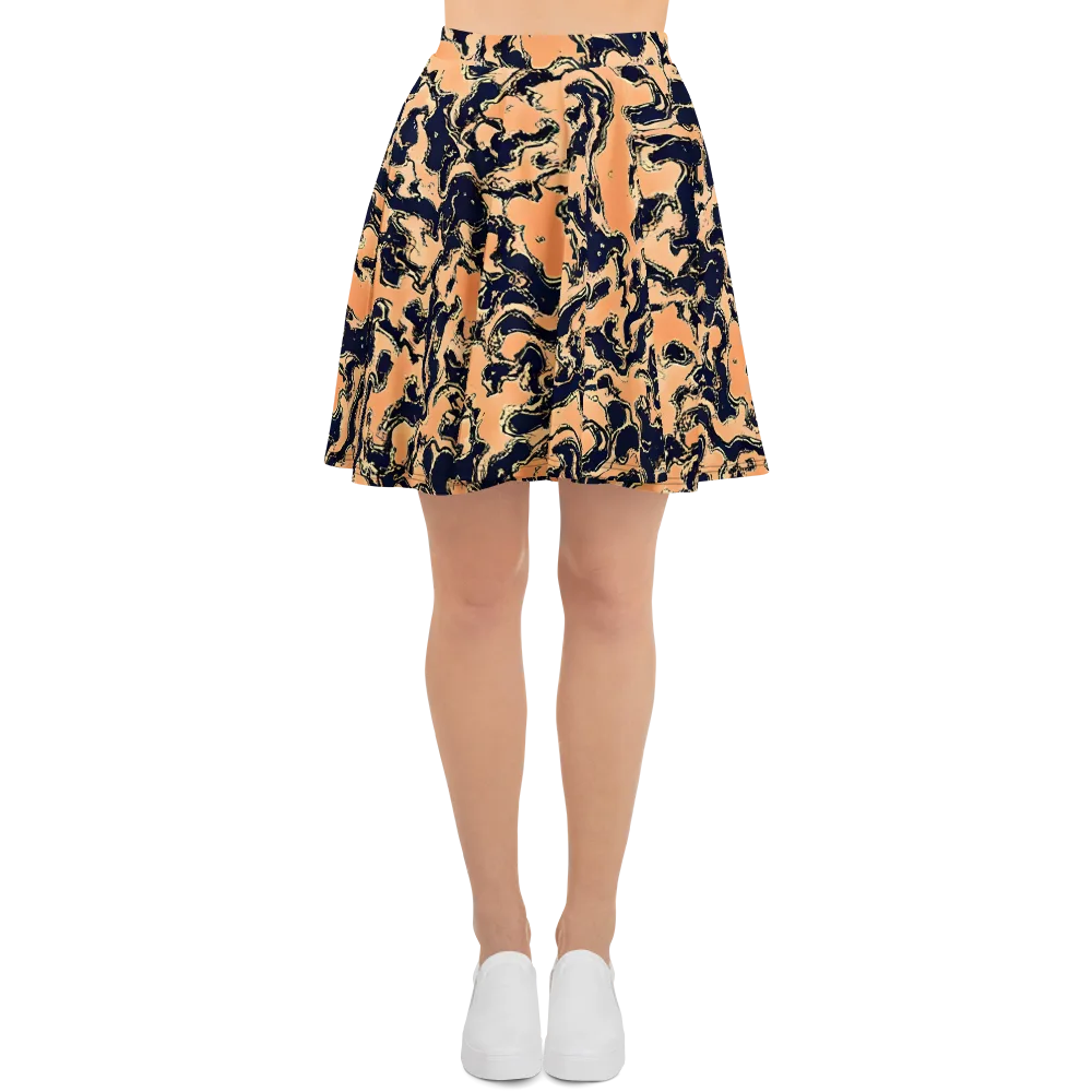 Apricot Ink on Skater Skirt — Front