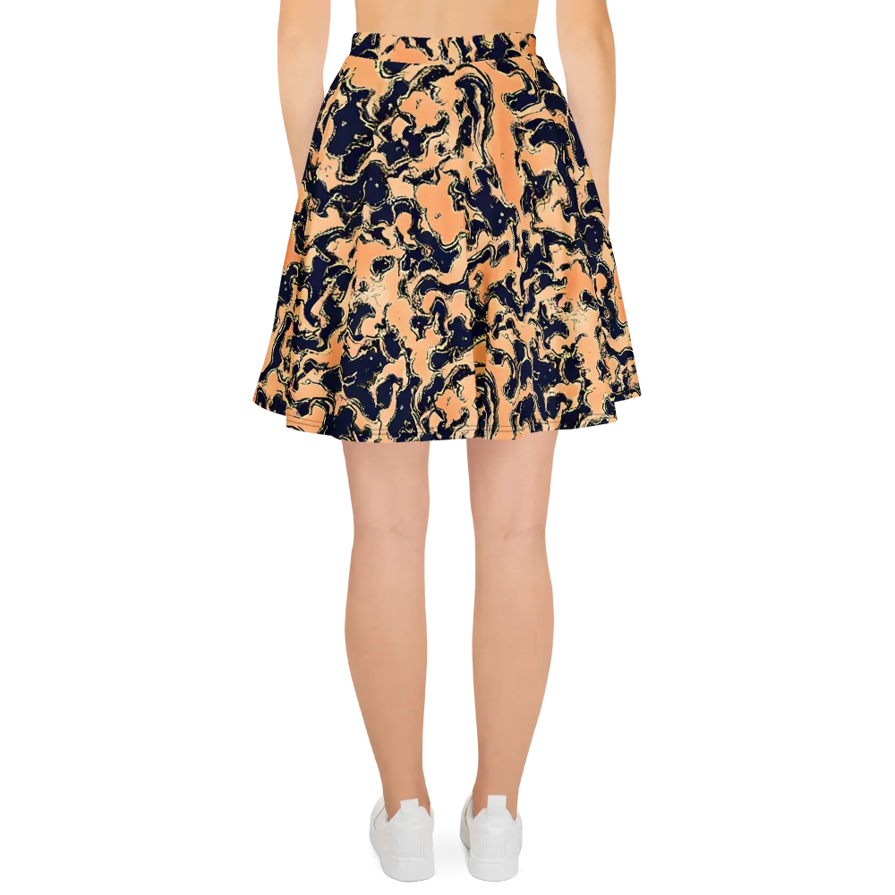 Apricot Ink on Skater Skirt — Back