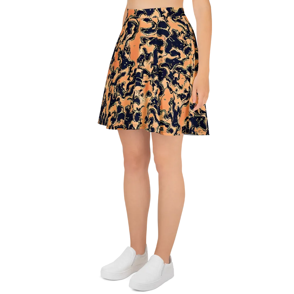 Apricot Ink on Skater Skirt — Left