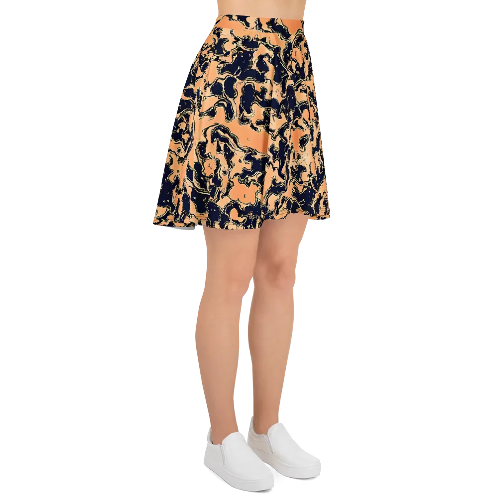 Apricot Ink on Skater Skirt — Right