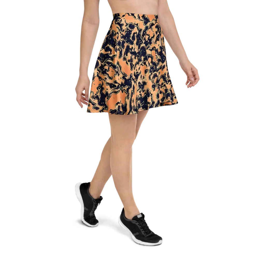 Apricot Ink on Skater Skirt — Right