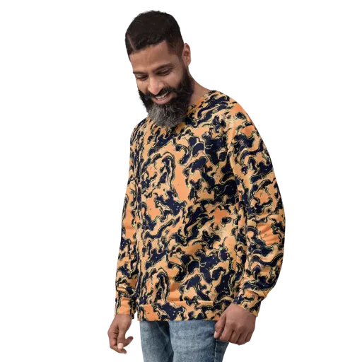 Apricot Ink on a Sweatshirt