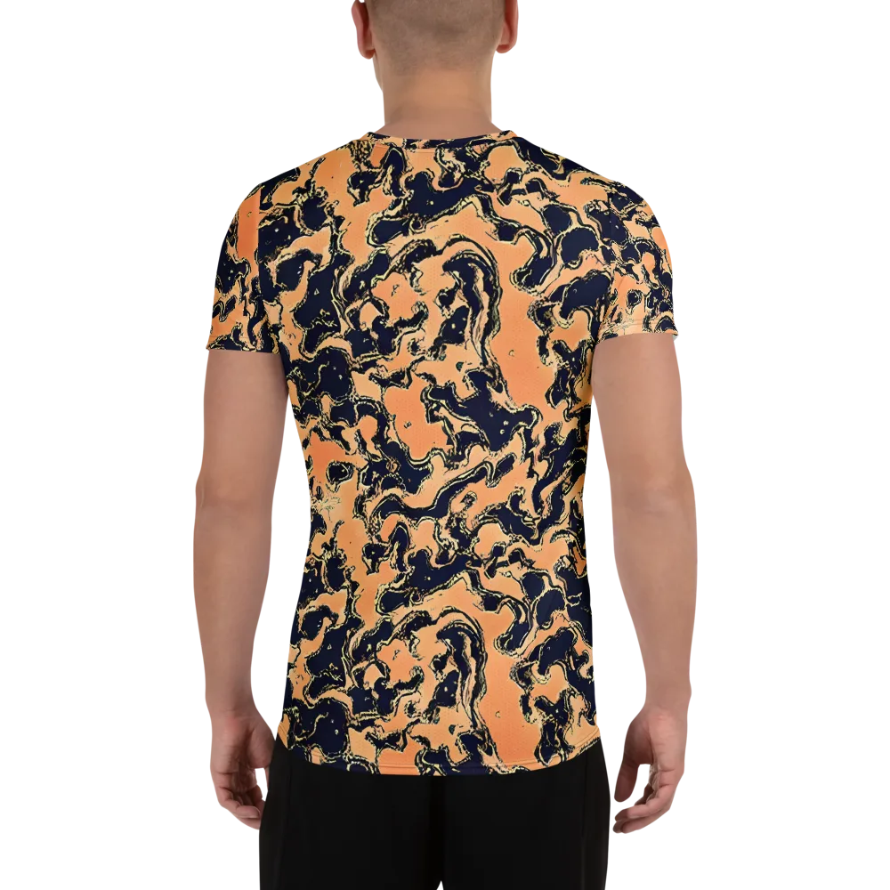 Apricot Ink on Men's Athletic T-Shirt — Back