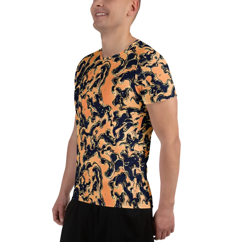 Apricot Ink on Men's Athletic T-Shirt — Left
