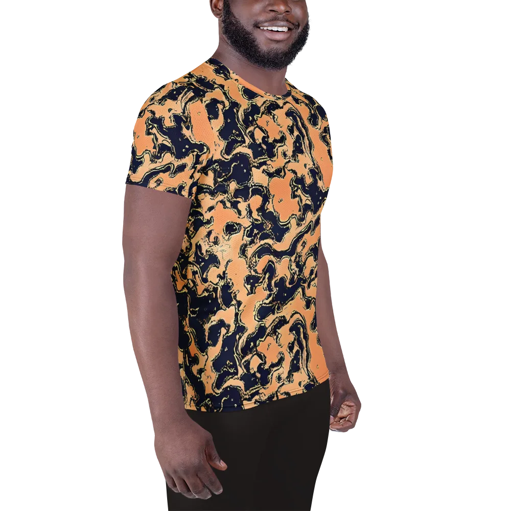 Apricot Ink on Men's Athletic T-Shirt — Right