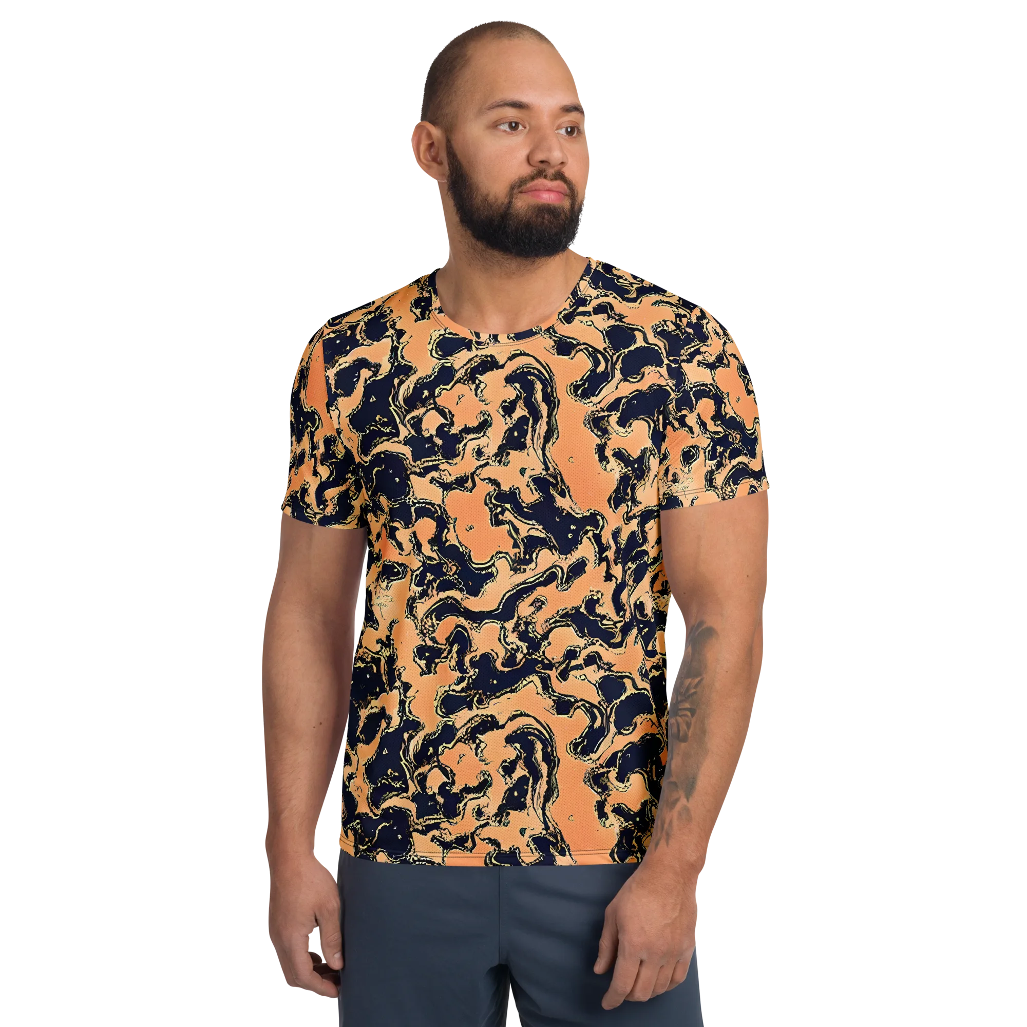 Apricot Ink on Men's Athletic T-Shirt — Front