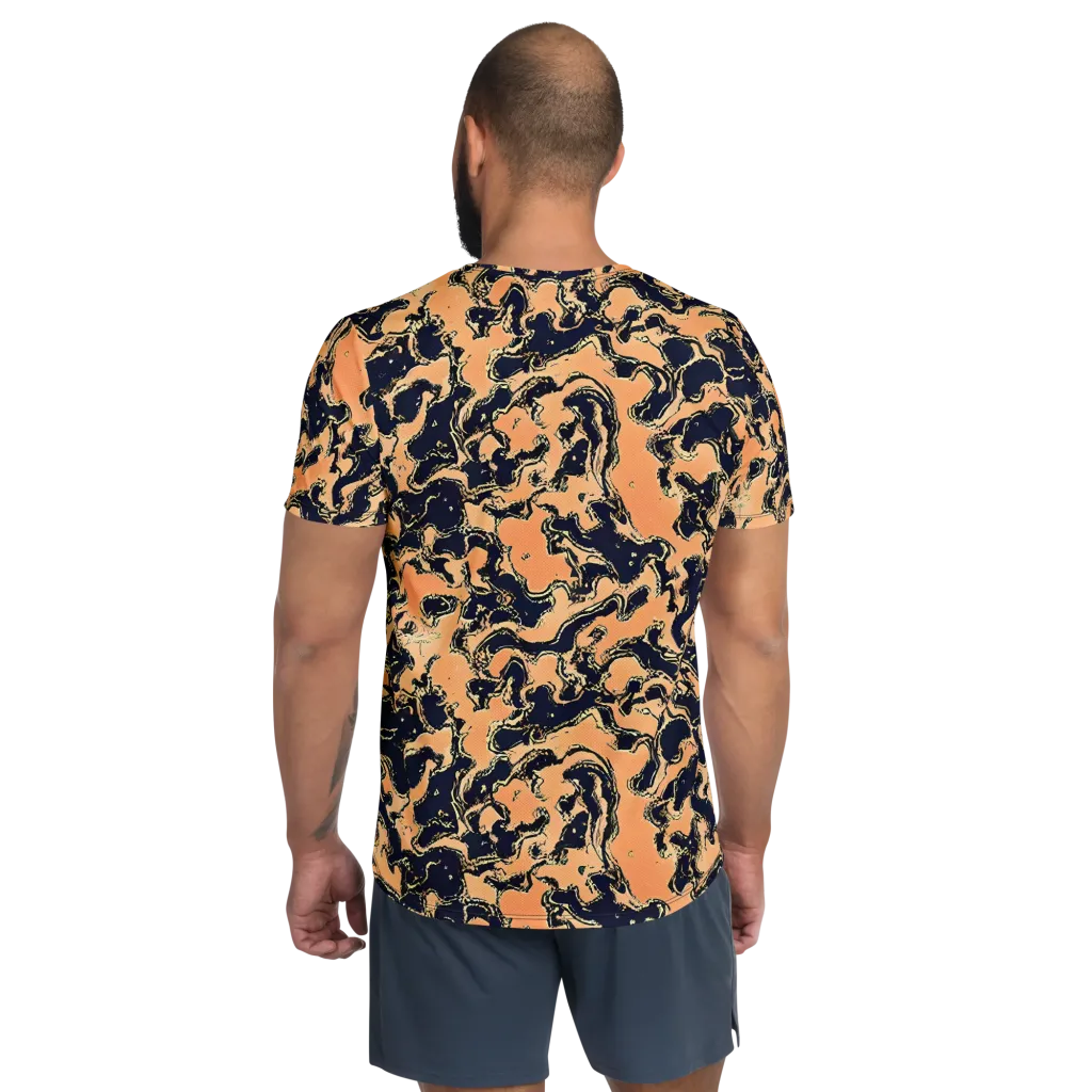 Apricot Ink on Men's Athletic T-Shirt — Back