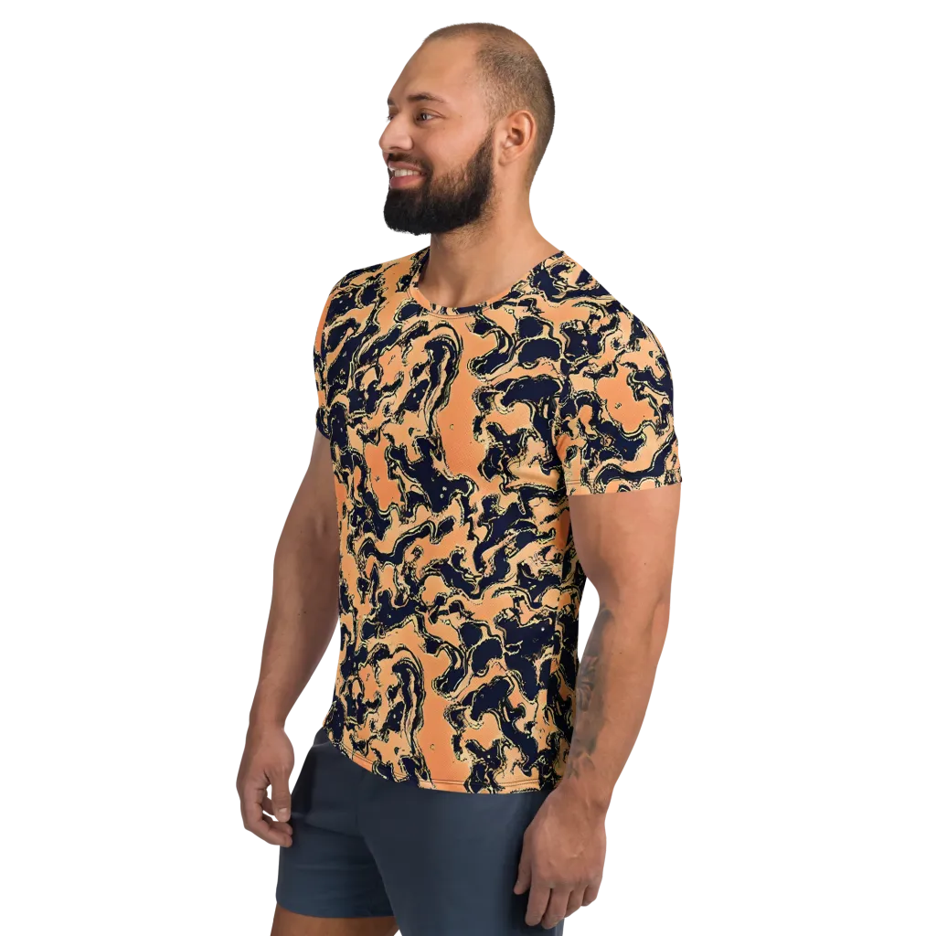 Apricot Ink on Men's Athletic T-Shirt — Left