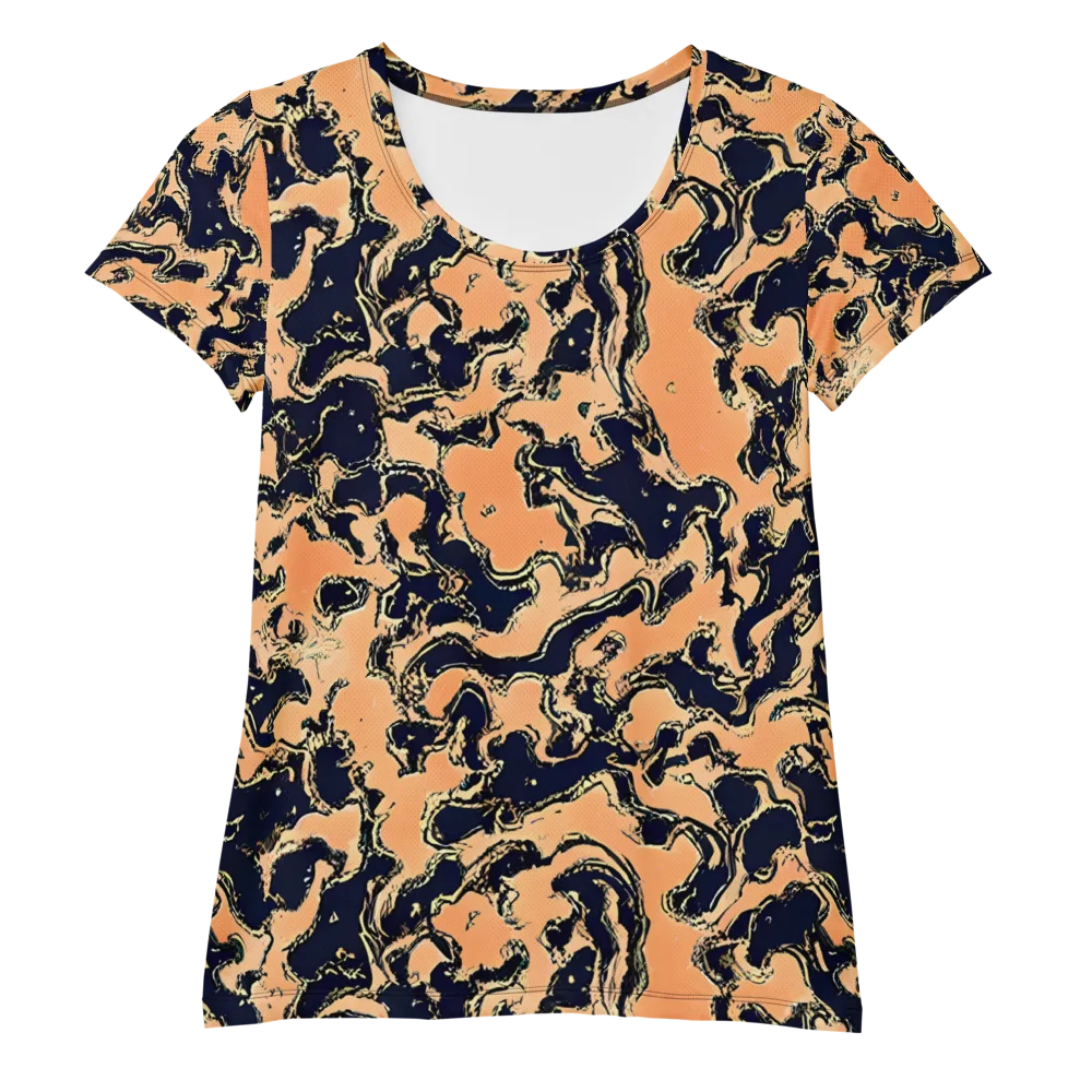 Apricot Ink on Women's Athletic T-Shirt — Front