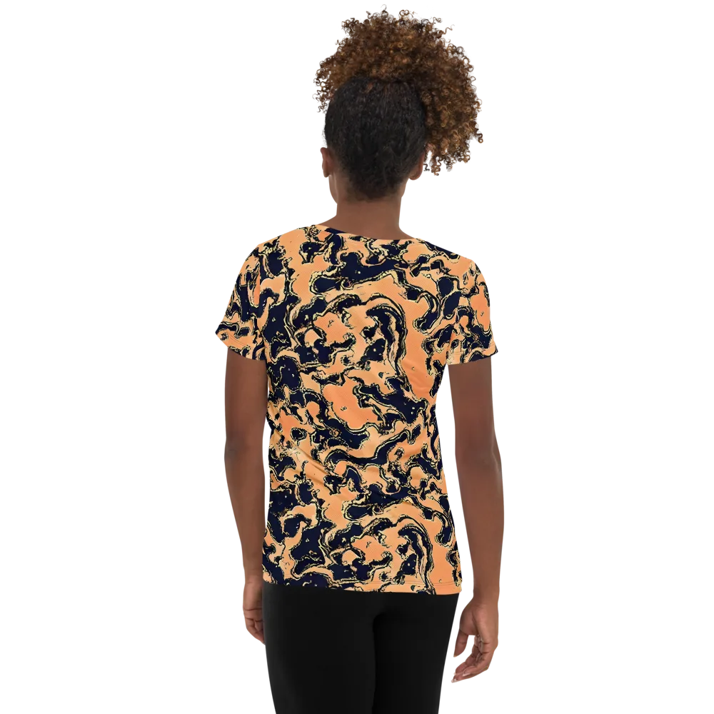 Apricot Ink on Women's Athletic T-Shirt — Back
