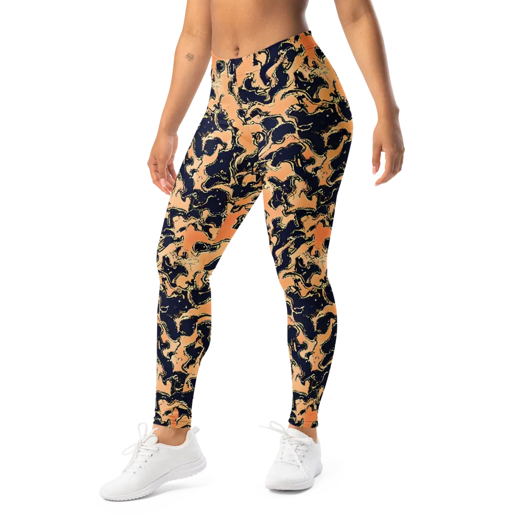 Apricot Ink on Leggings — Left Front