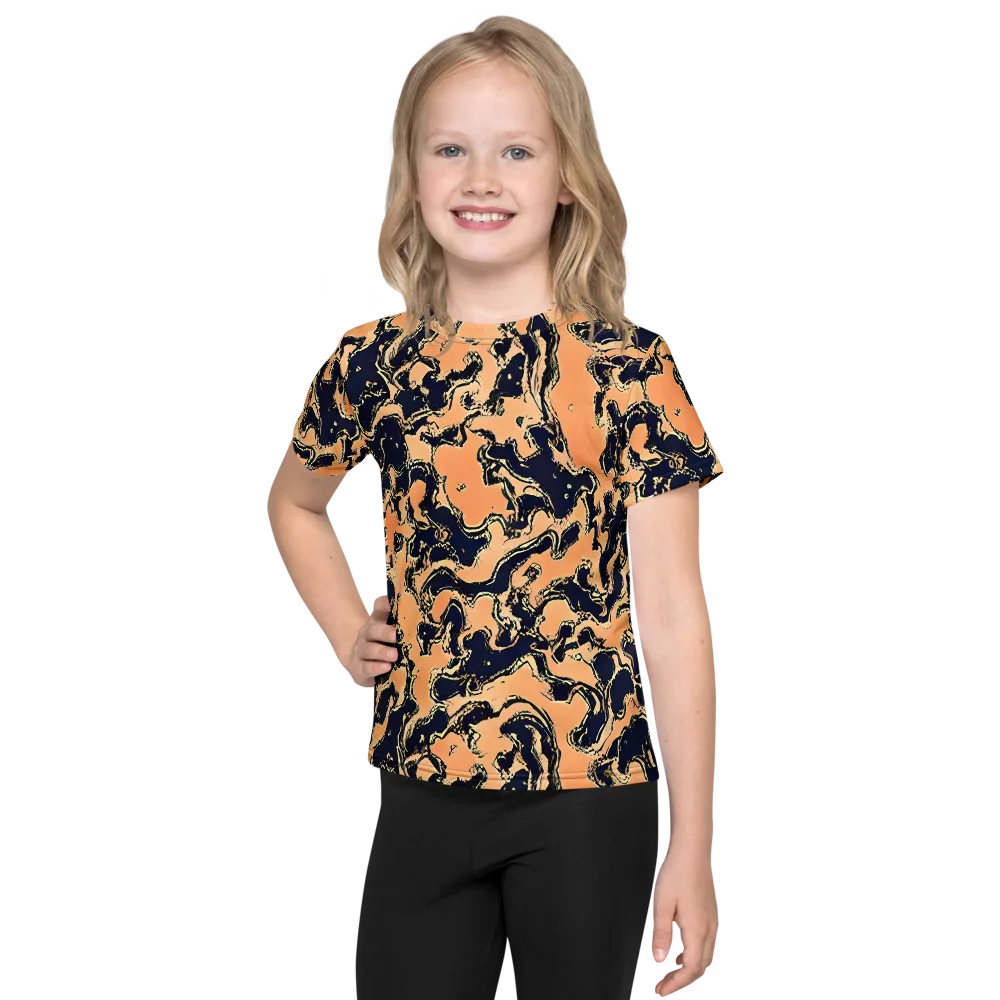 Apricot Ink on Kids Crew Neck T-Shirt — Front