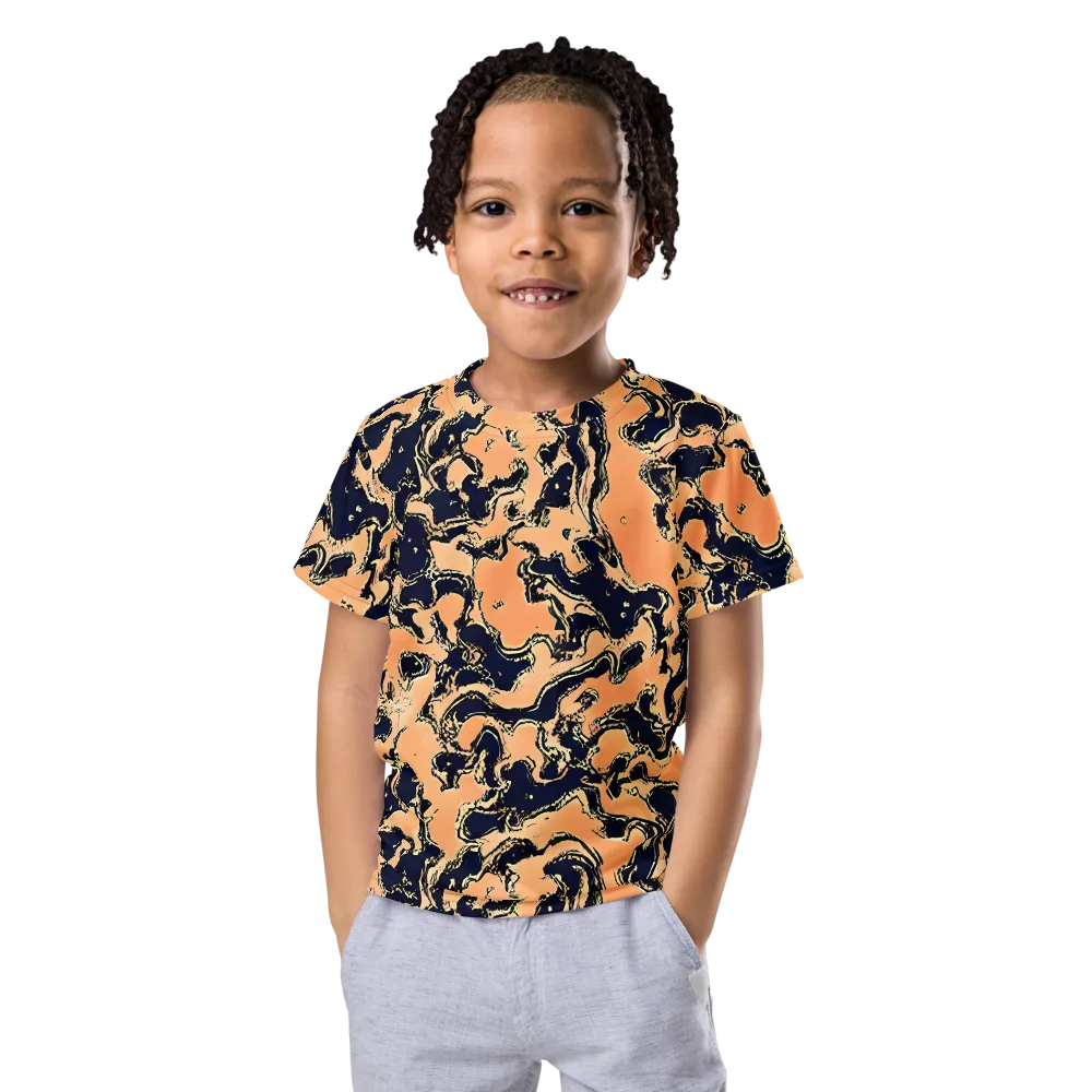Apricot Ink on Kids Crew Neck T-Shirt — Front