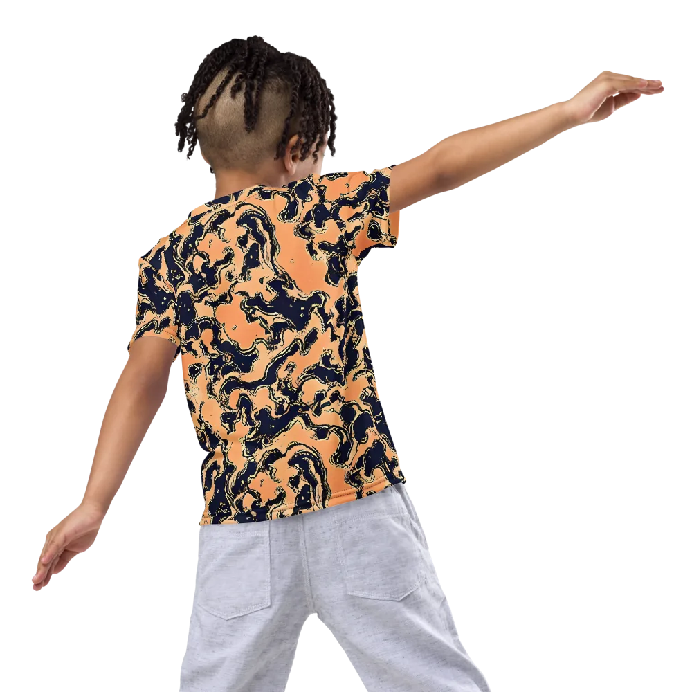 Apricot Ink on Kids Crew Neck T-Shirt — Back