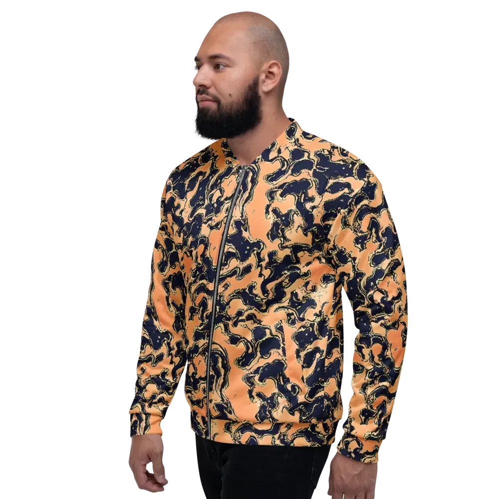 Apricot Ink on Bomber Jacket — Left