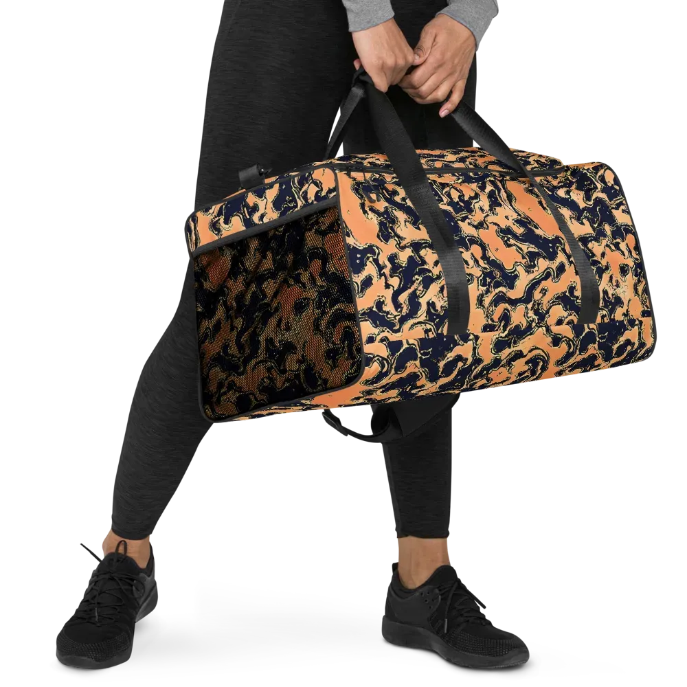 Apricot Ink on Duffle Bag — Right Front