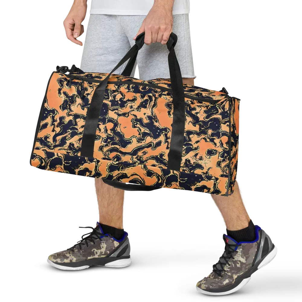 Apricot Ink on Duffle Bag — Front