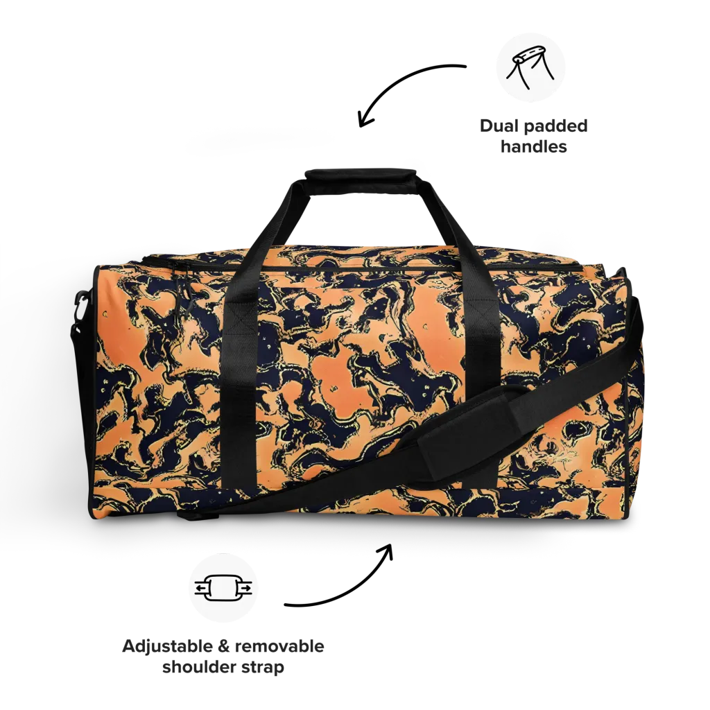 Apricot Ink on Duffle Bag — Front