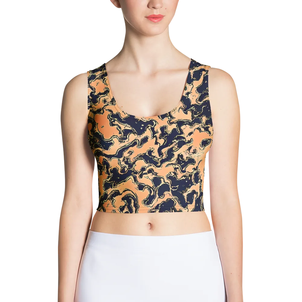 Apricot Ink on Crop Top — Front