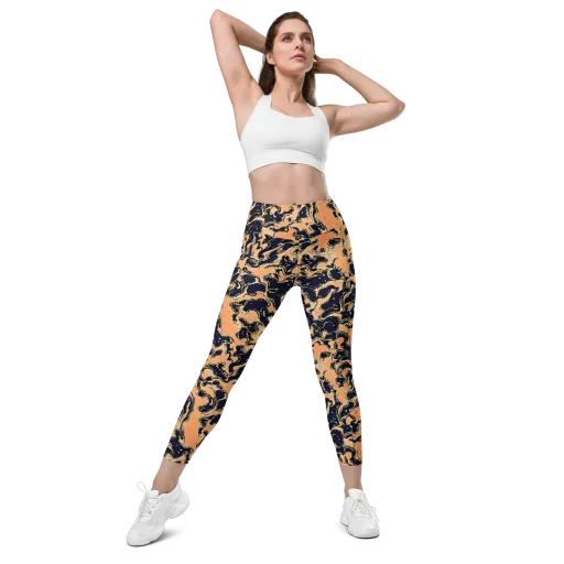 Apricot Ink on a Leggings with Pockets