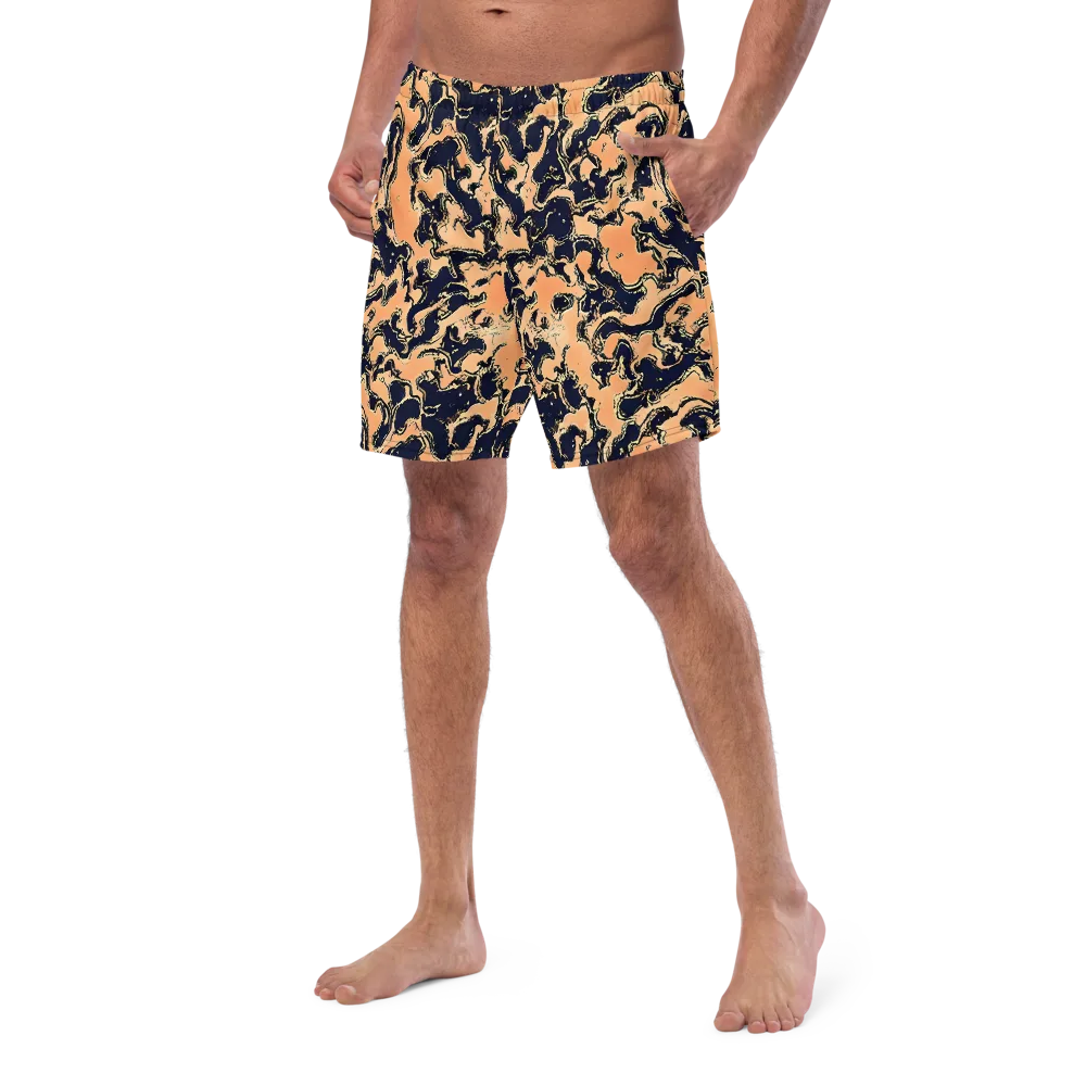 Apricot Ink on Swim Trunks — Left Front
