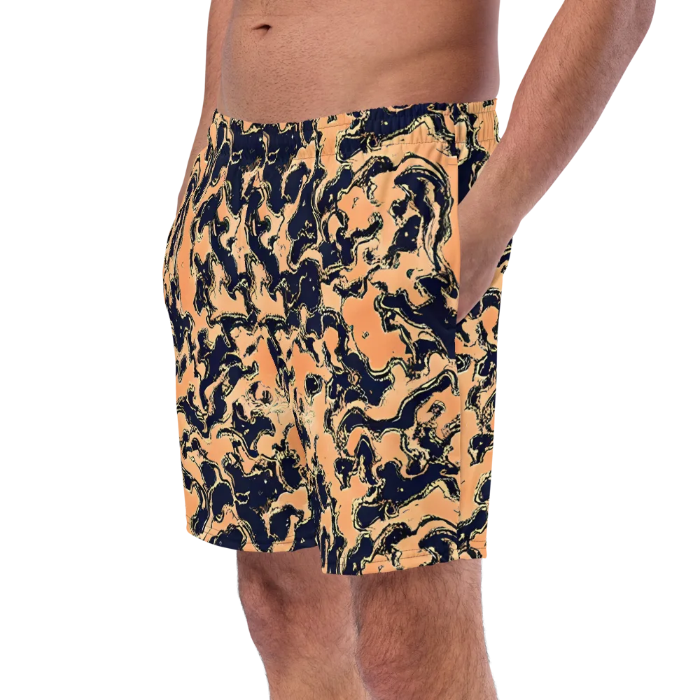 Apricot Ink on Swim Trunks — Left Front