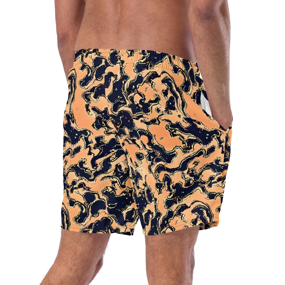 Apricot Ink on Swim Trunks — Right Back
