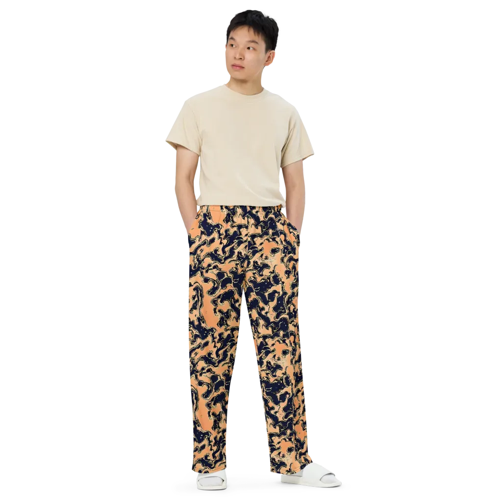 Apricot Ink on Wide-Leg Pants — Front