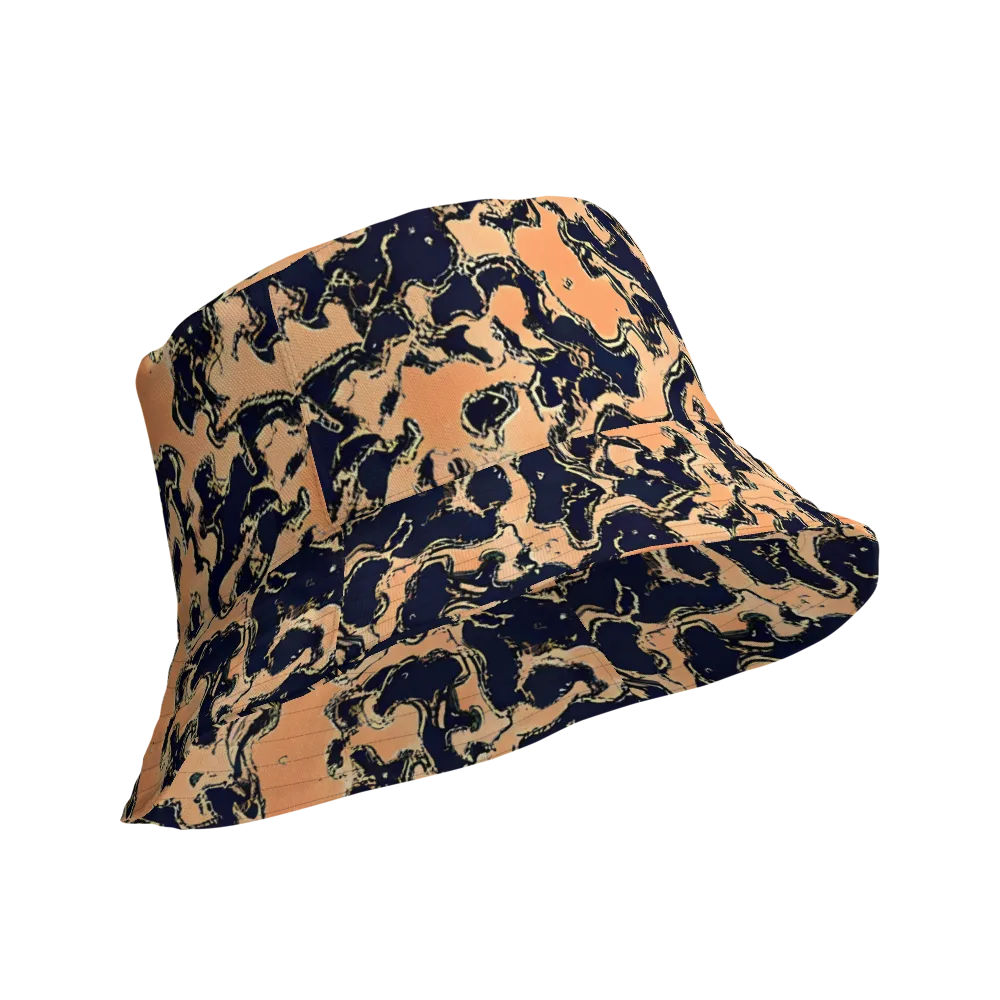Apricot Ink on Reversible Bucket Hat — Product details Outside